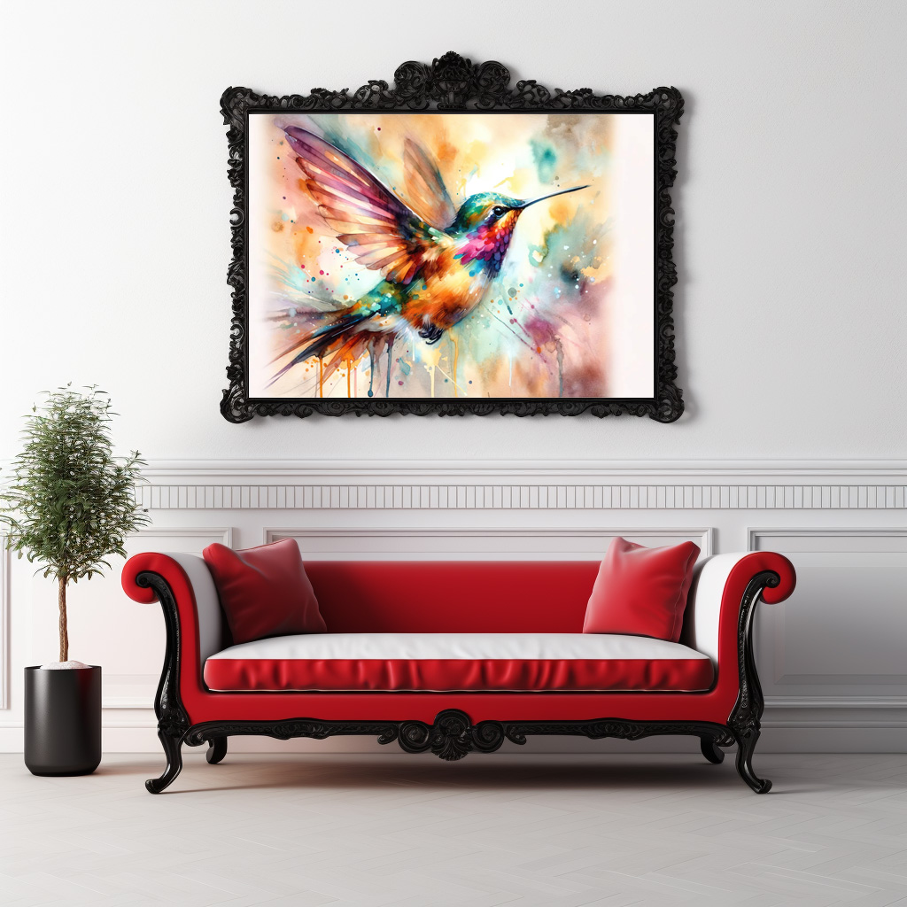 Poster: Iridescent Hummingbird Mid Flight – Image 3