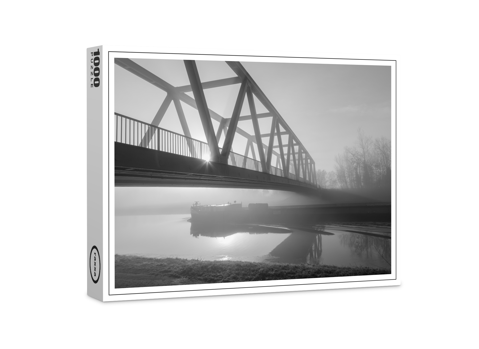 raxxa Premium-Puzzle: Morgennebel am Kanal