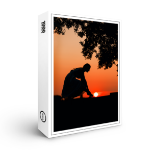 raxxa Premium-Puzzle: Mädchen bei Sonnenuntergang