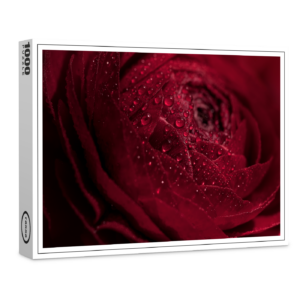 raxxa Premium-Puzzle: Regentropfen auf rot