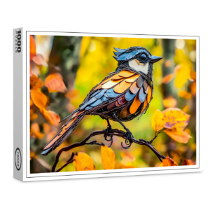 raxxa Premium-Puzzle: Metal Blue Tit on Branch