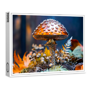 raxxa Premium-Puzzle: Metal Toadstool Garden Decor mushroom