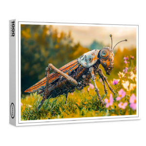 raxxa Premium-Puzzle: Metal Grasshopper Garden Sculpture