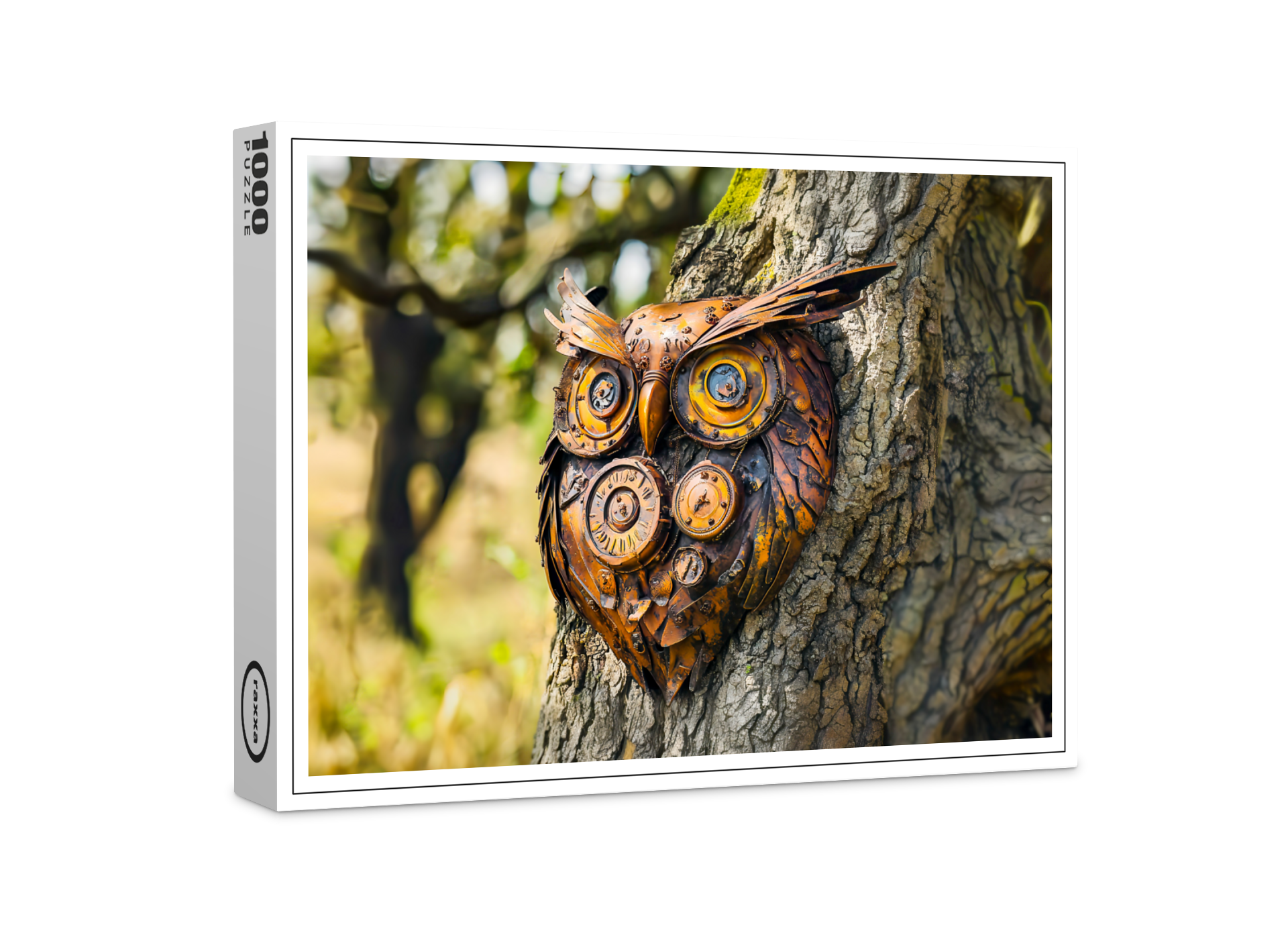 raxxa Premium-Puzzle: Metal Owl Garden Sculpture