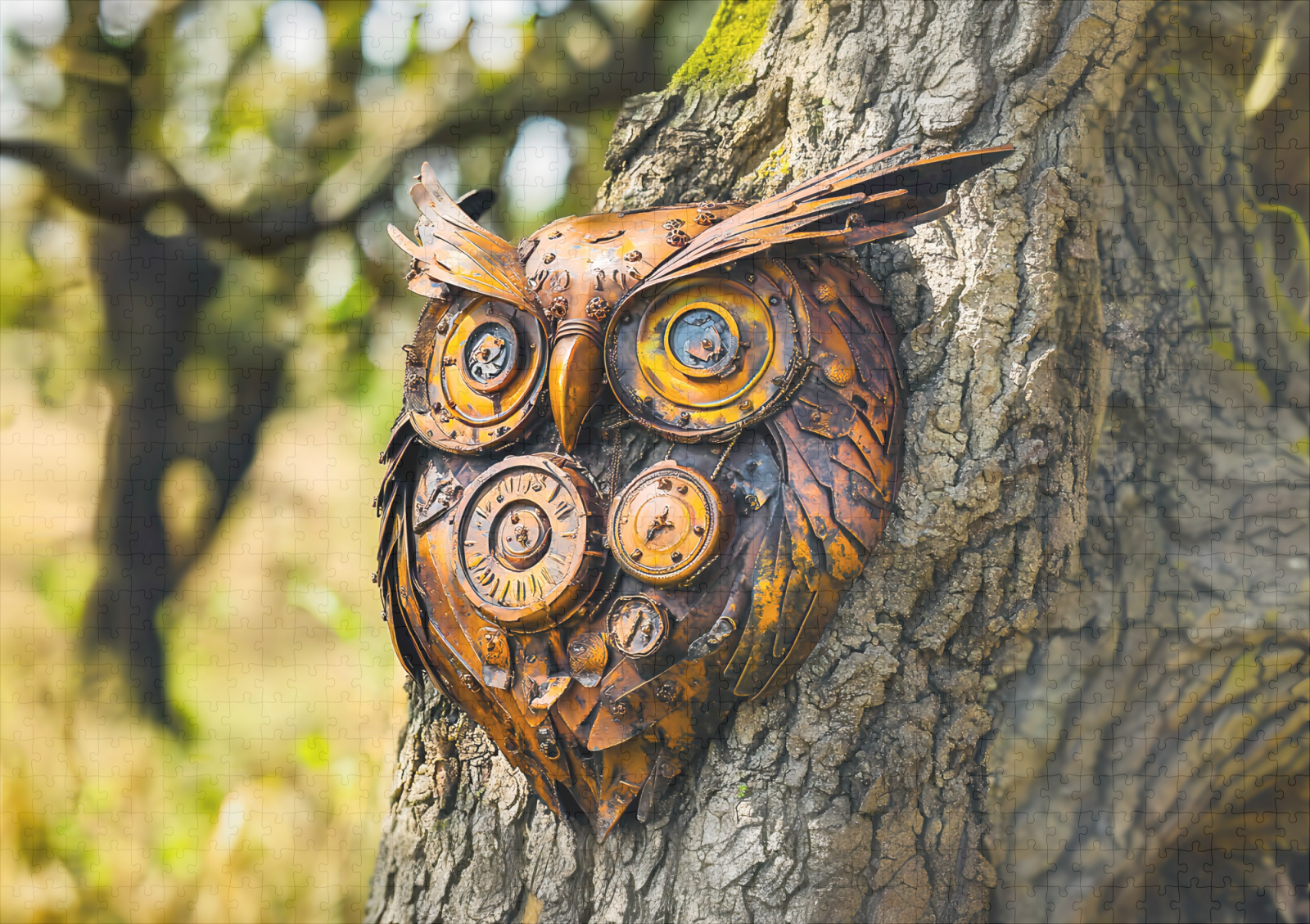 raxxa Premium-Puzzle: Metal Owl Garden Sculpture – Bild 2