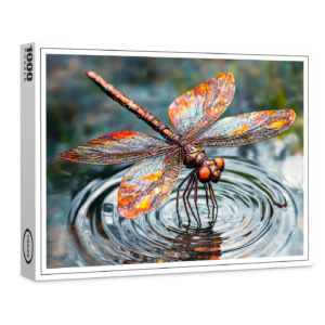 raxxa Premium-Puzzle: Metal Dragonfly Over Water