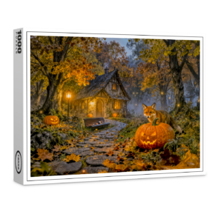 raxxa Premium-Puzzle: Halloween Forest Cottage with Fox