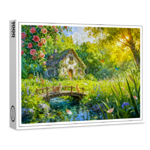 raxxa Premium-Puzzle: Rose Petal Cottage by the Wildbrook