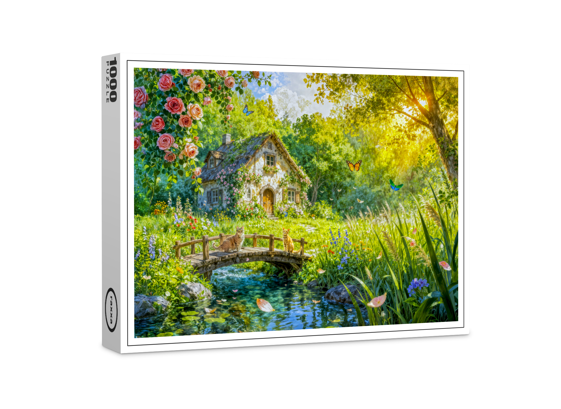 raxxa Premium-Puzzle: Rose Petal Cottage by the Wildbrook