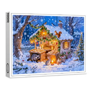 raxxa Premium-Puzzle: Gingerbread Cottage in the Snow