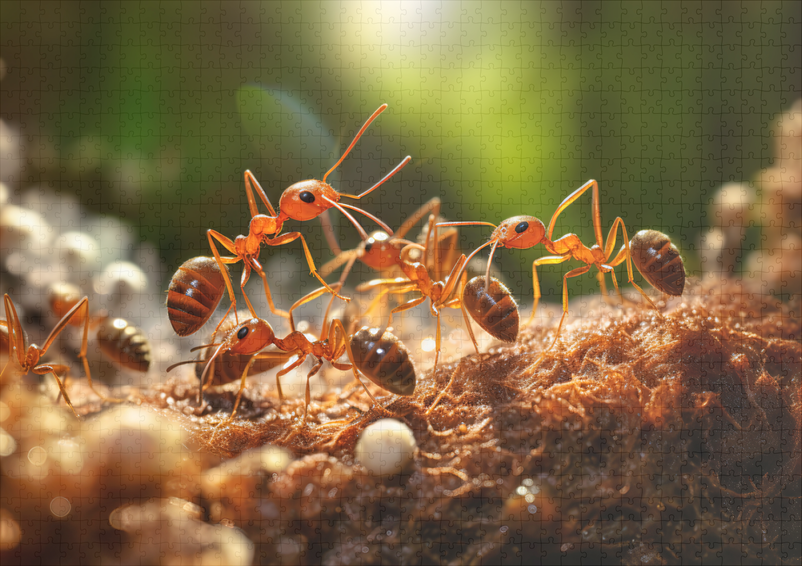 raxxa Premium-Puzzle: busy ant colony working together to carry tiny pieces of food back to their underground nest – Image 2