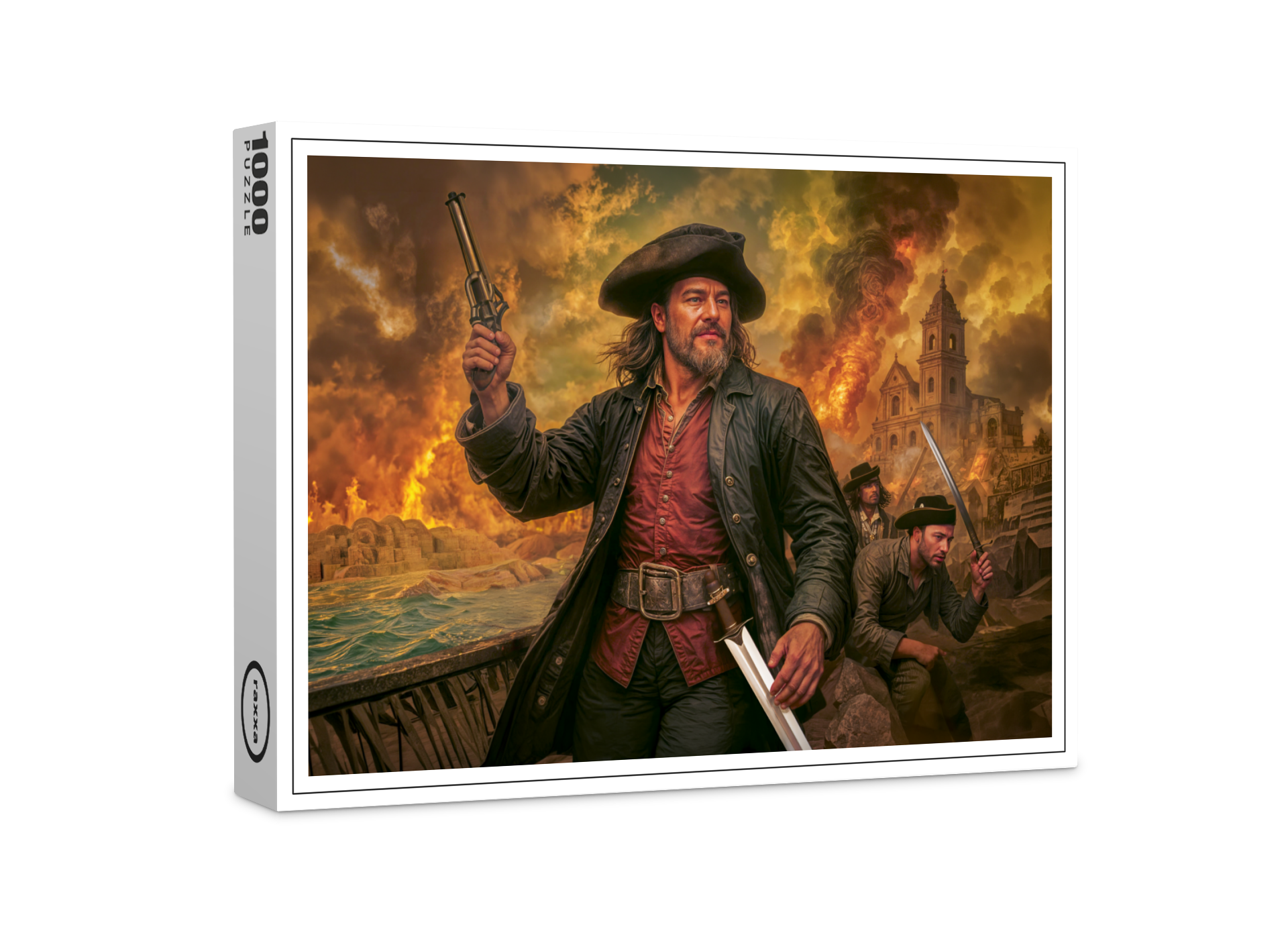 raxxa Premium-Puzzle: Henry Morgan Pirate Battle Portrait