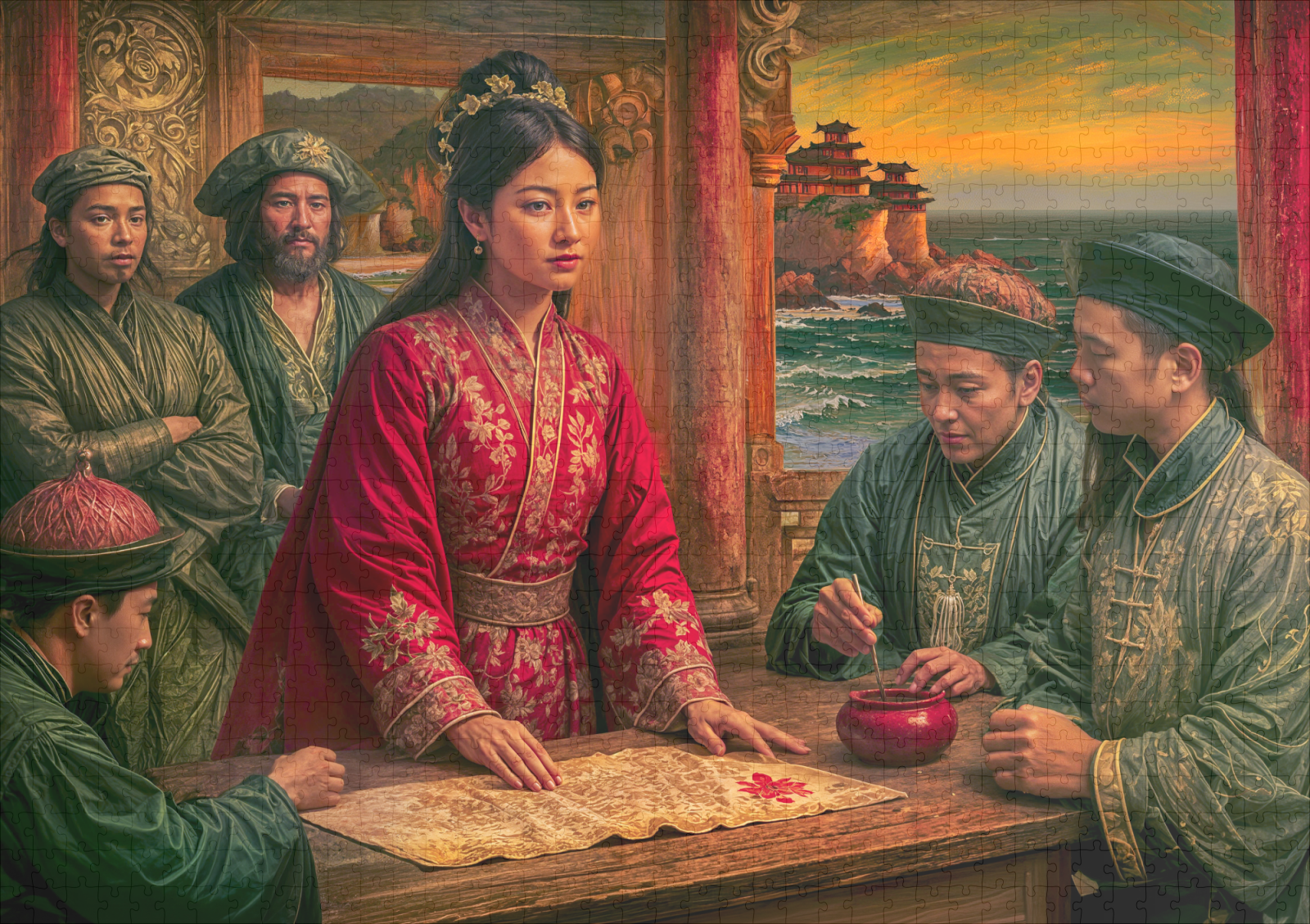 raxxa Premium-Puzzle: Madame Ching Pirate Queen Portrait – Image 2