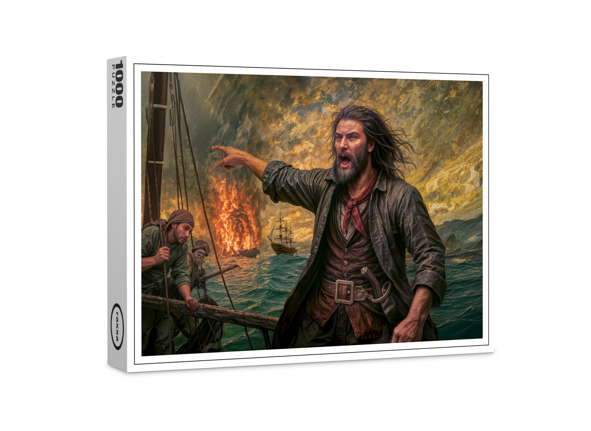 raxxa Premium-Puzzle: Charles Vane Pirate Storm Portrait
