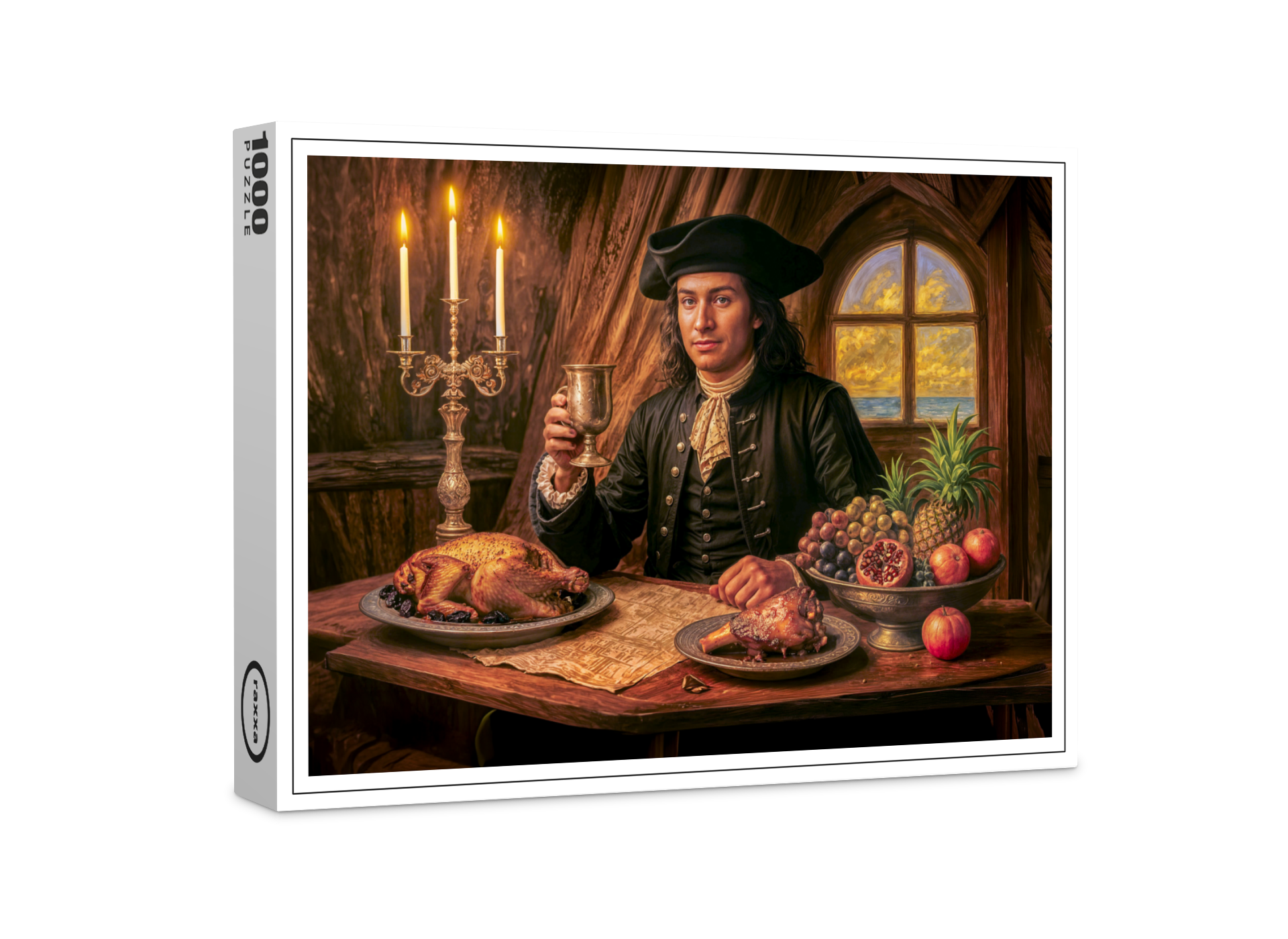 raxxa Premium-Puzzle: Black Bart Pirate Tavern Portrait