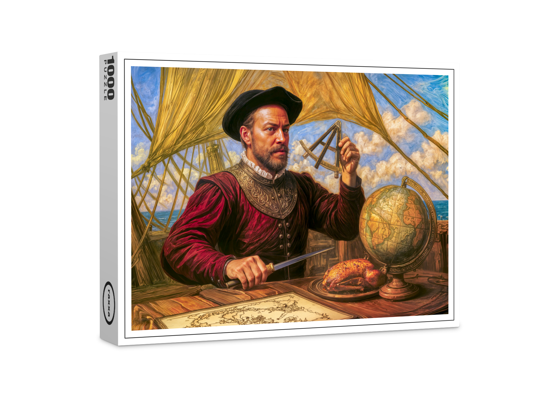 raxxa Premium-Puzzle: Sir Francis Drake Maritime Portrait