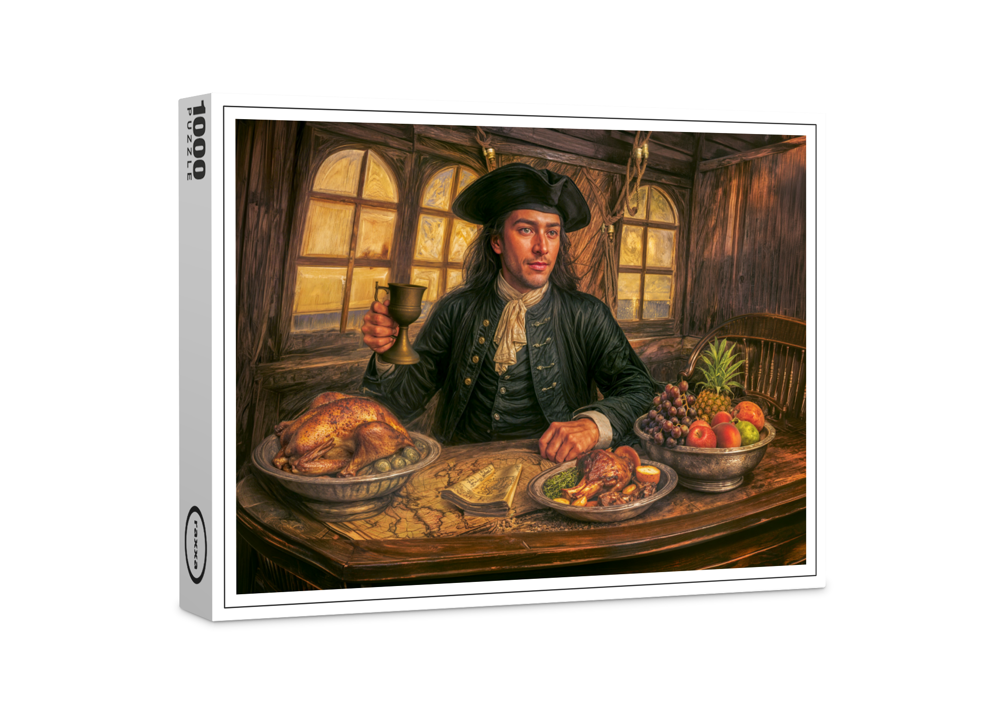 raxxa Premium-Puzzle: Black Bart Pirate Tavern Portrait