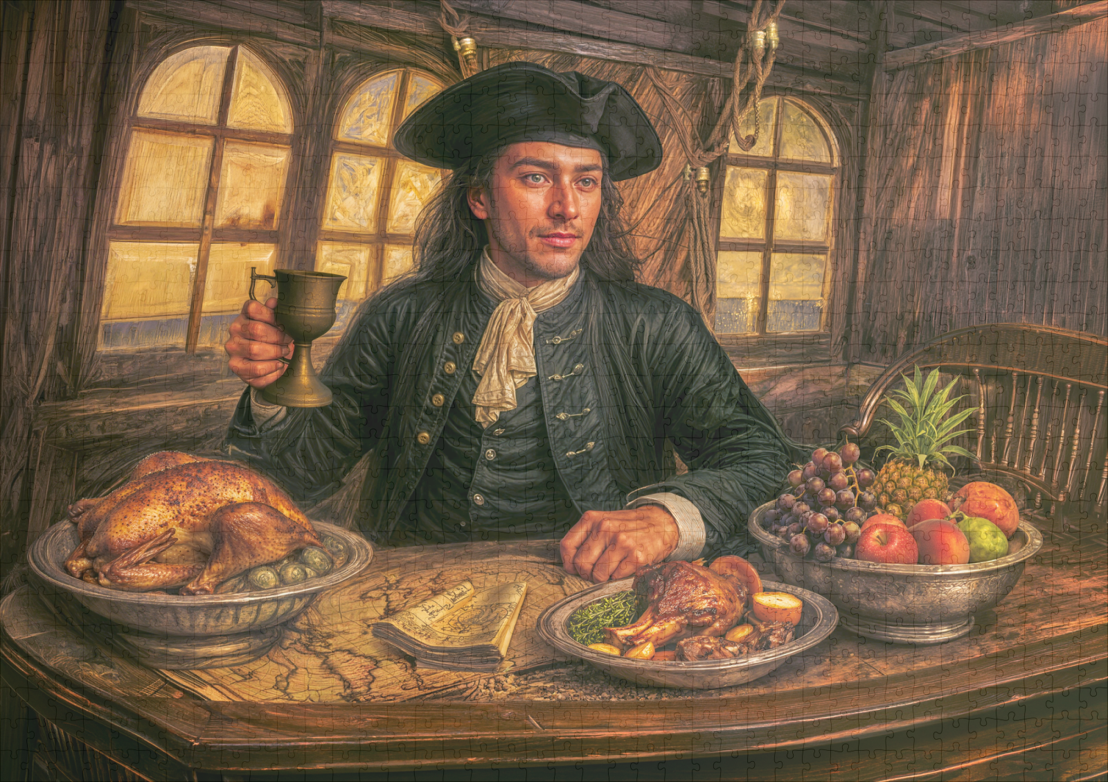 raxxa Premium-Puzzle: Black Bart Pirate Tavern Portrait - immagine 2