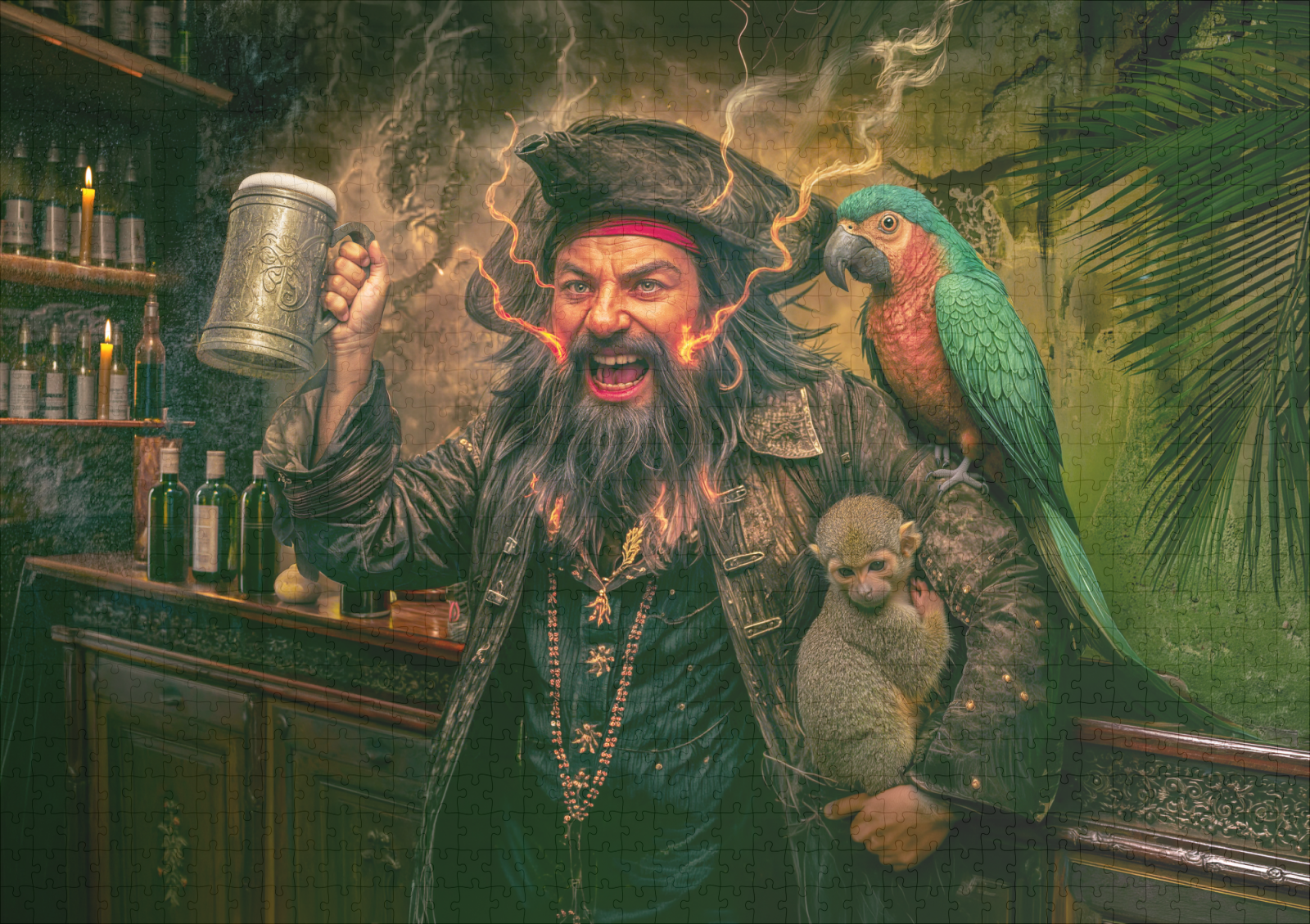 raxxa Premium-Puzzle: Blackbeard Pirate Tavern Portrait - Imagen 2
