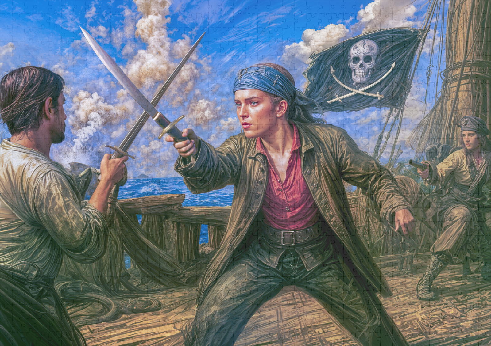 raxxa Premium-Puzzle: Mary Read Historic Pirate Portrait – Image 2