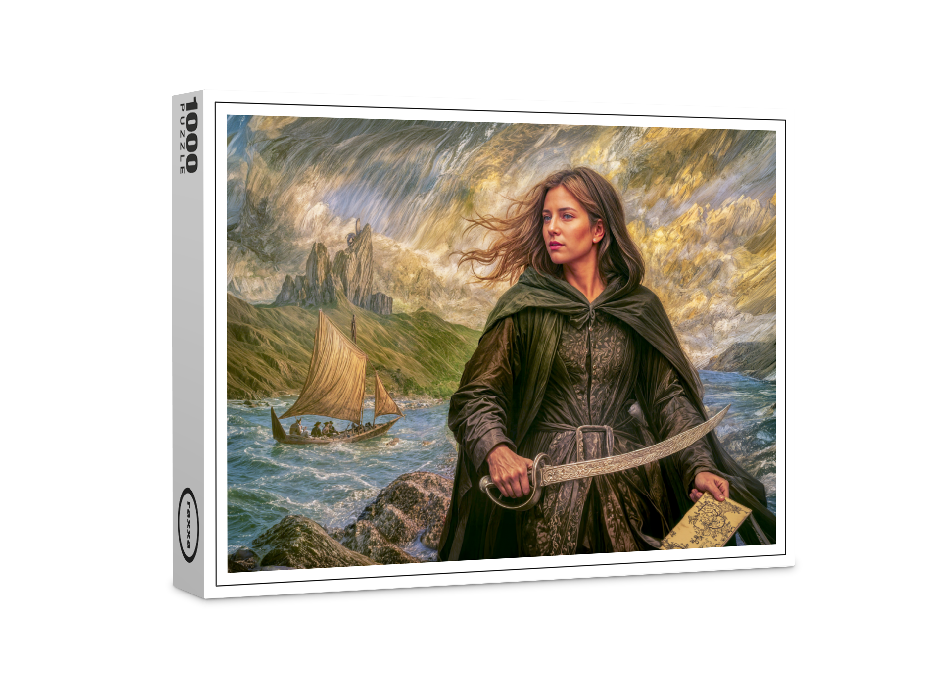 raxxa Premium-Puzzle: Grace O’Malley Irish Pirate Portrait