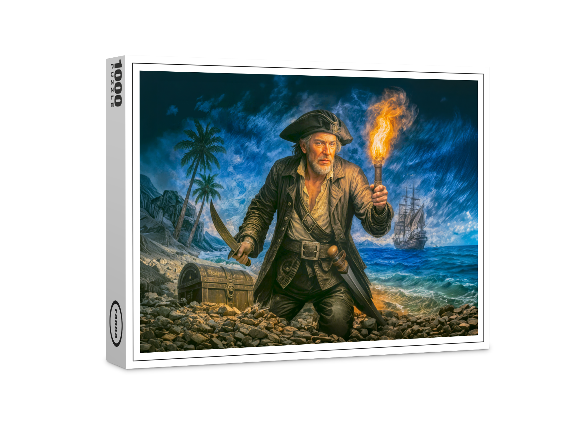 raxxa Premium-Puzzle: Captain Kidd Legendary Pirate Portrait