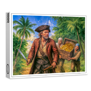 raxxa Premium-Puzzle: Captain Kidd Treasure Island Portrait