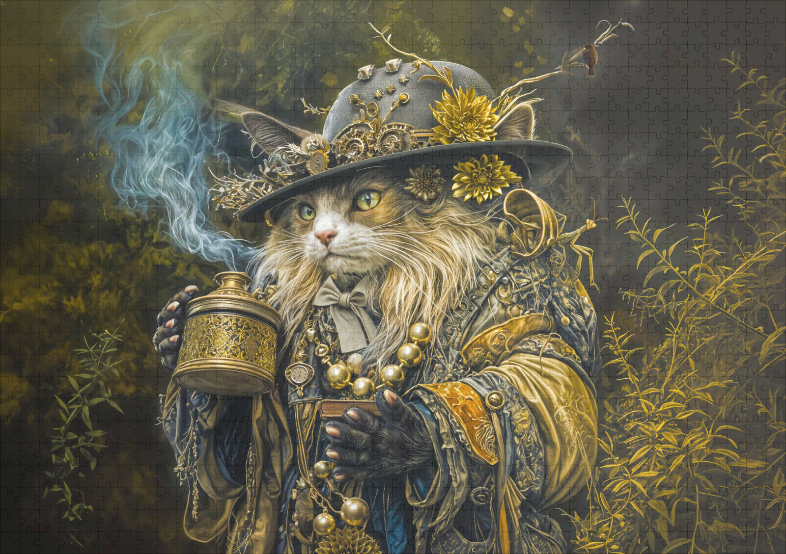 raxxa Premium-Puzzle: Enchanted woodland alchemist cat – Bild 2