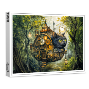 raxxa Premium-Puzzle: Mystic clockwork cat