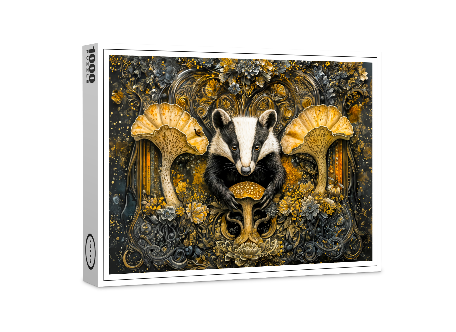 raxxa Premium-Puzzle: Mystic mushroom badger
