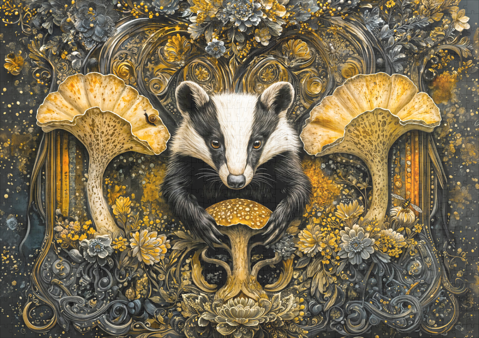 raxxa Premium-Puzzle: Mystic mushroom badger – Image 2