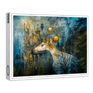 raxxa Premium-Puzzle: Flying castle cats Steampunk night