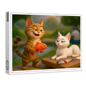 raxxa Premium-Puzzle: Kater bringt seiner Auserwählten ein Geschenk