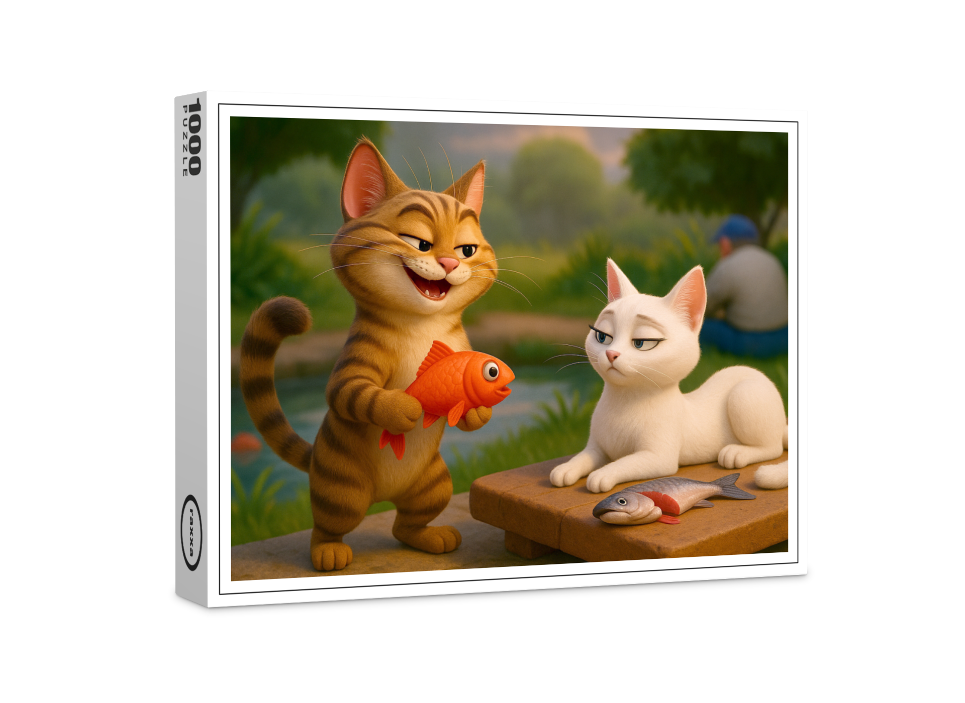 raxxa Premium-Puzzle: Kater bringt seiner Auserwählten ein Geschenk
