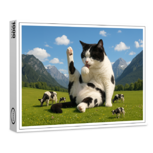 raxxa Premium-Puzzle: Kuhkatze - wörtlich genommen