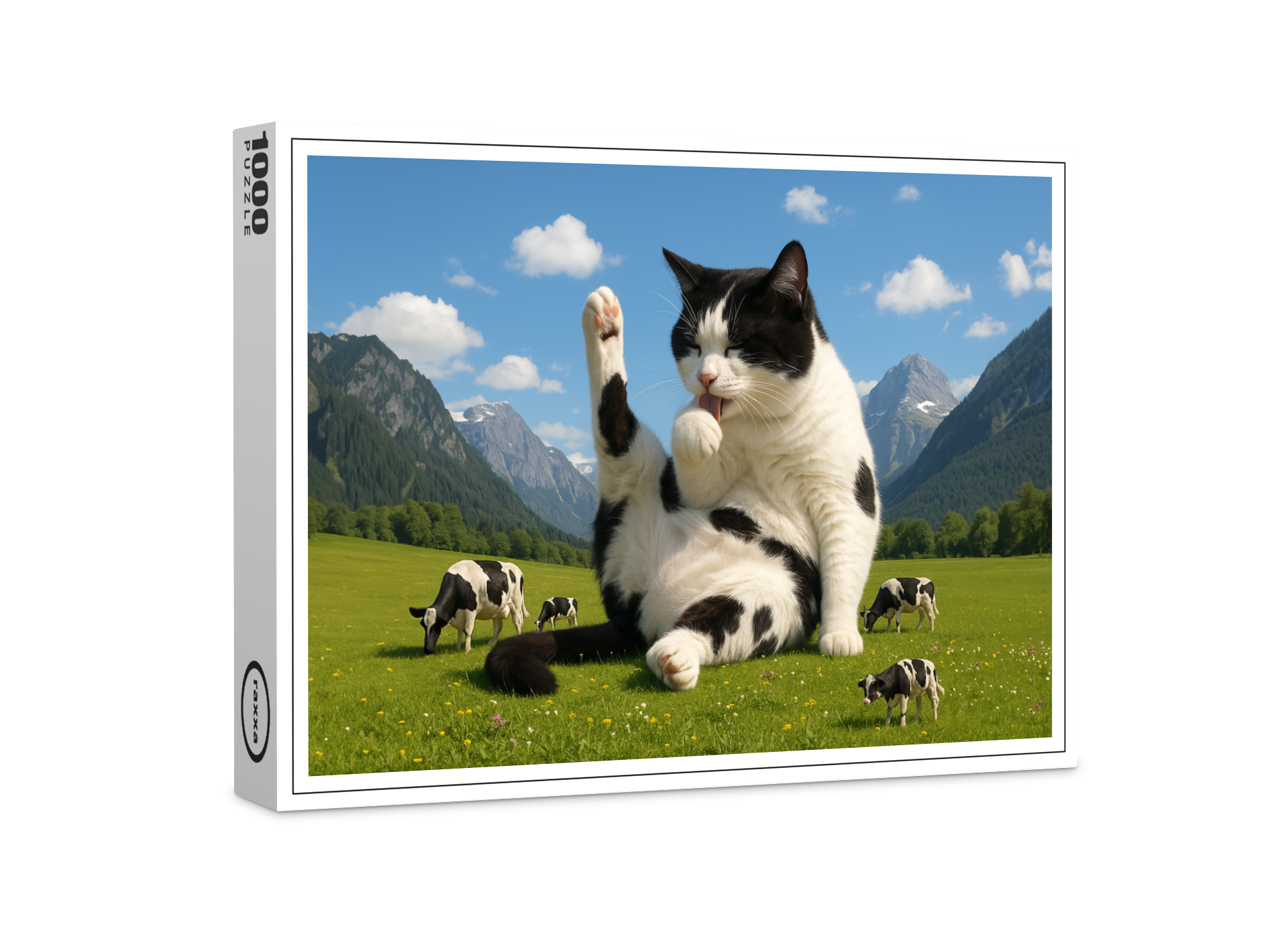 raxxa Premium-Puzzle: Kuhkatze - wörtlich genommen