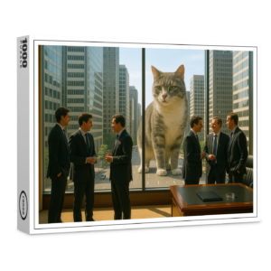 raxxa Premium-Puzzle: Wer ist der wahre Herrscher - Katze in der Stadt