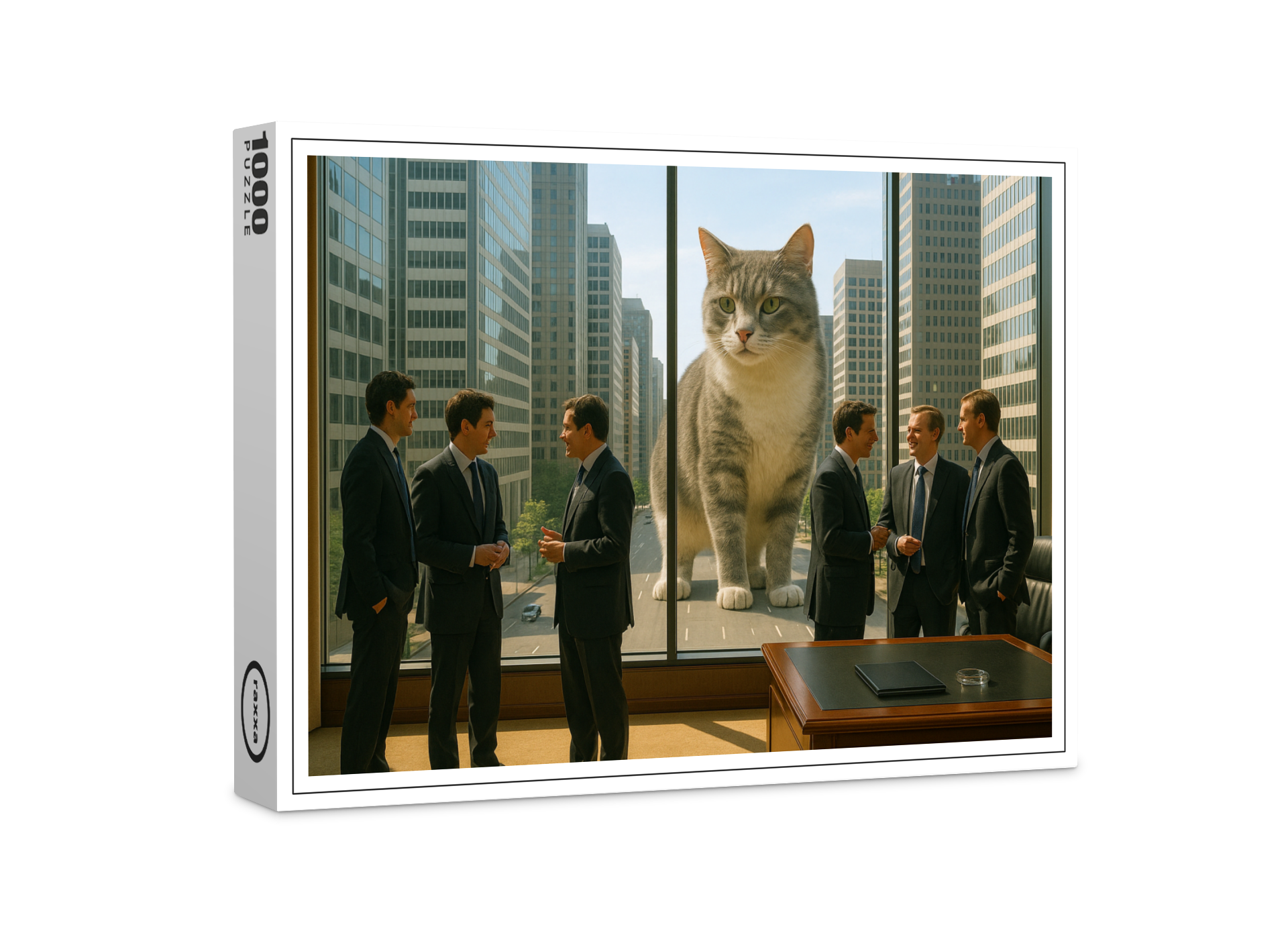 raxxa Premium-Puzzle: Wer ist der wahre Herrscher - Katze in der Stadt