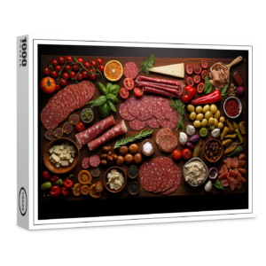 raxxa Premium-Puzzle: Arrangement mit Salami und Wurst