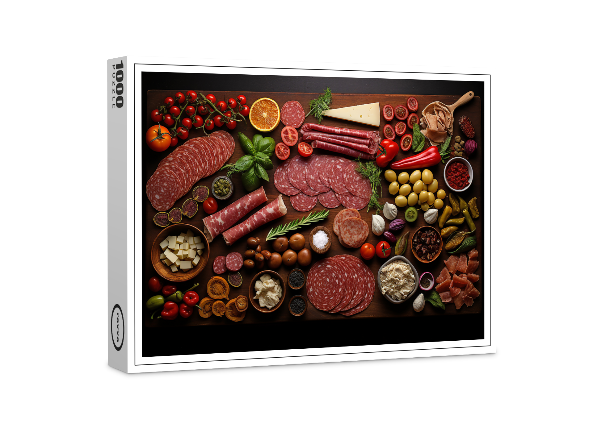 raxxa Premium-Puzzle: Arrangement mit Salami und Wurst