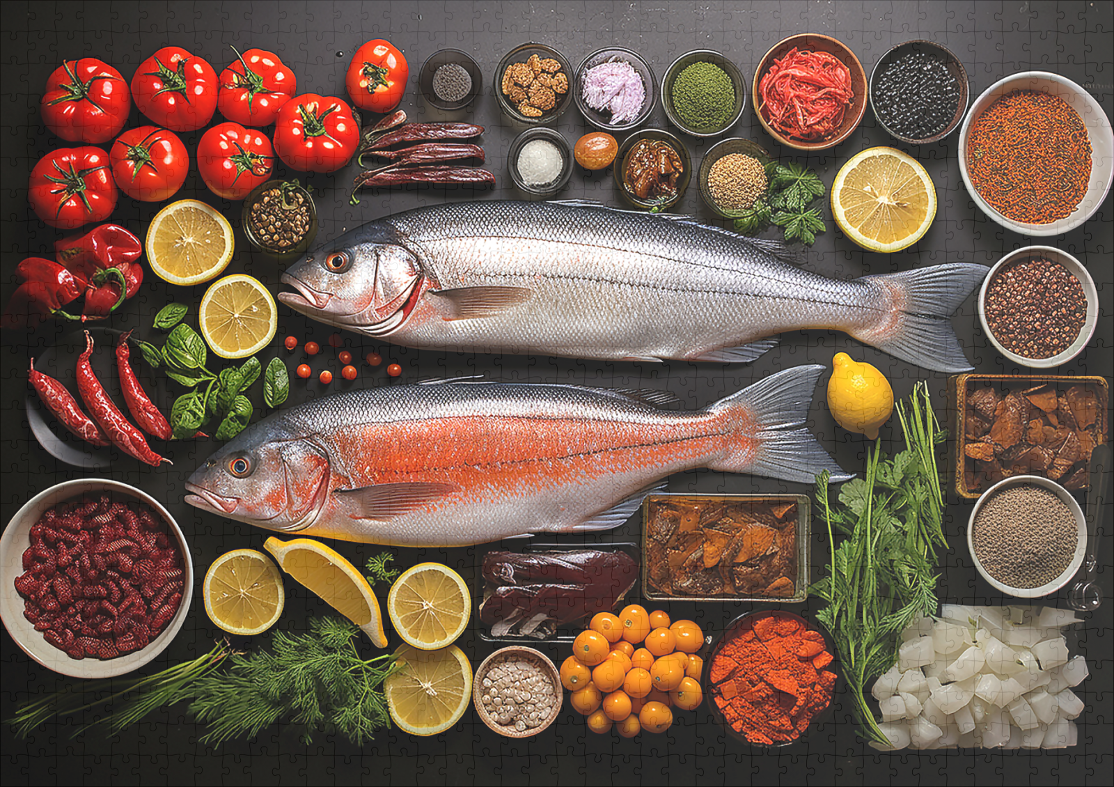 raxxa Premium-Puzzle: Arrangement mit Fisch – Bild 2