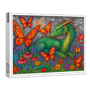 raxxa Premium-Puzzle: Lindwurm und Feuerfalter - mystische Wesen