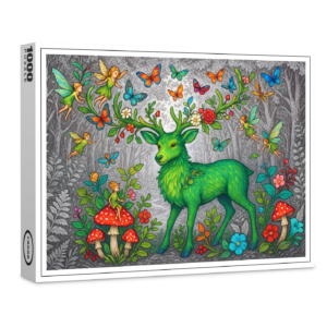 raxxa Premium-Puzzle: Waldgeist und Elfenhirsche - mystische Wesen