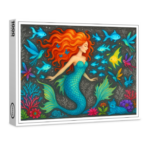 raxxa Premium-Puzzle: Meerjungfrau und Leuchtfische - mystische Wesen