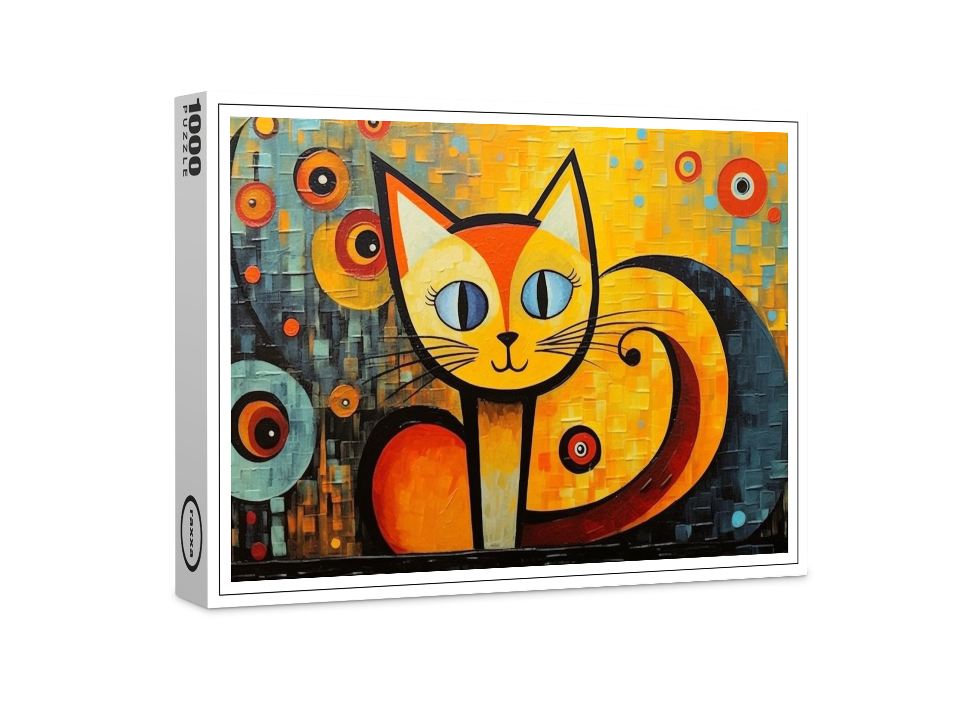 raxxa Premium-Puzzle: Katzenkunst Im Stil von Wassily Kandinsky