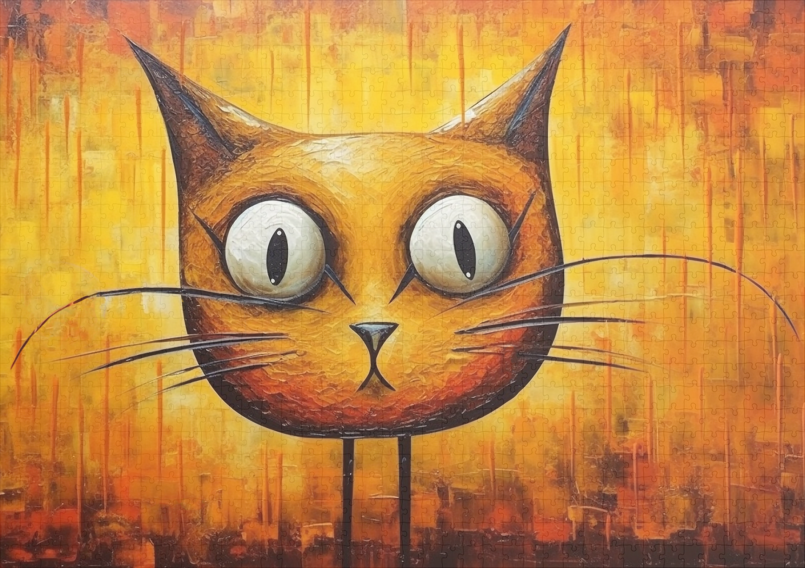 raxxa Premium-Puzzle: Absurde Katzenkunst Im Stil von Salvador Dali – Bild 2