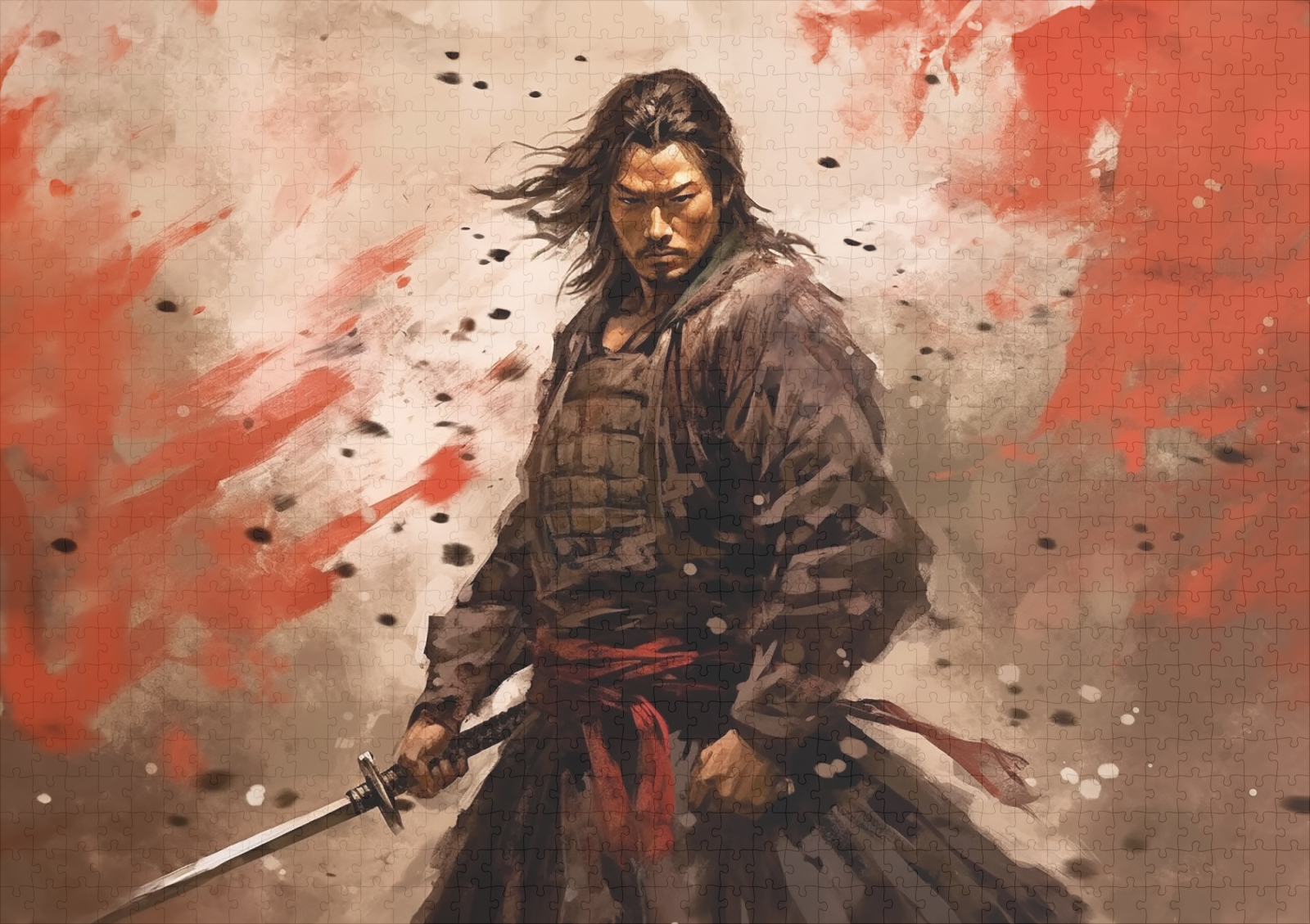 raxxa Premium-Puzzle: Samurai Krieger vor dem Kampf – Bild 2