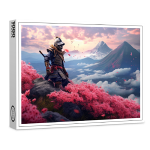 raxxa Premium-Puzzle: Samurai Krieger in Rüstung in den Bergen