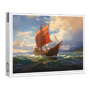 raxxa Premium-Puzzle: Wikingerschiff an der Küste