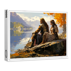 raxxa Premium-Puzzle: Nordischer Mann und junge Frau